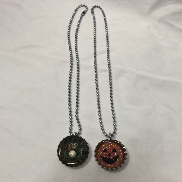 Bottle Cap Necklaces (set of two) - Picture 2 of 2